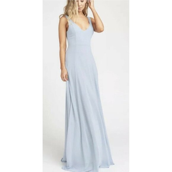 Show Me Your MuMu Women’s Blue Jenn Maxi Sleeveless Fitted‎ Dress SZ XXS - Picture 1 of 10